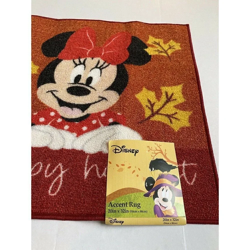 ‎DISNEY MICKEY Minnie MOUSE Fall Happy HARVEST Rug
